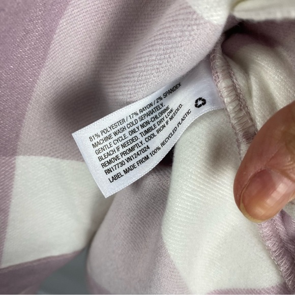 A New Day Women’s Belted Shirt Jacket Shacket Pink Check Plaid Size Large - Picture 8 of 9